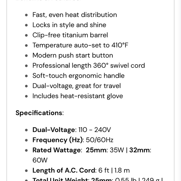 NEW l’ange Le Curl 32mm titanium curling wand - Picture 4 of 6